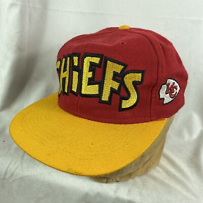 #ad Vintage 90s Annco Kansas Chiefs Snapback Hat Cap Block Script