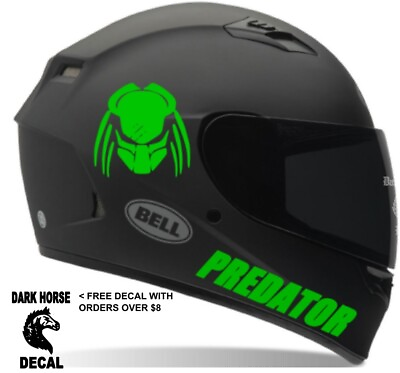#ad Predator motorcycle helmet decal. Sticker fits Honda Suzuki Yamaha Polaris Decal