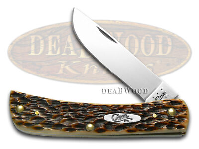 #ad Case xx Knives Sodbuster Jr. Jigged Amber Bone Stainless Pocket Knife 00245