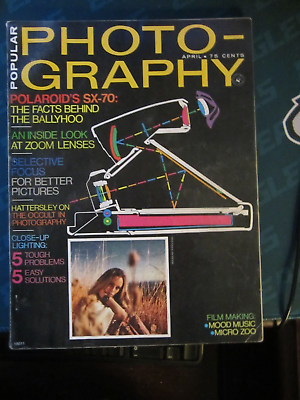 #ad Popular Photography Magazine April 1973 Polaroid#x27;s SX 70 Zoom Lenses 52
