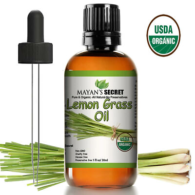 #ad USDA Certified Organic Lemongrass Essential Oil 100% Pure amp; Natural UNDILUTED