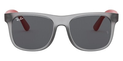 #ad Ray Ban Junior Justin Boys Girls Sunglasses Rubber Transparent Gray Dark Gray