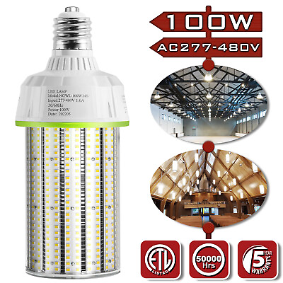 #ad LED Corn Light Bulb 100W for Warehouse Factory Workshop Commercial AC480V Light