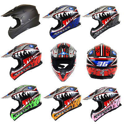 #ad 1Storm Adult Motocross BMX MX ATV Dirt Bike Helmet Racing Style SC09SCLS