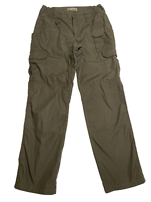 #ad 5.11 TACTICAL OD Green Cargo Pants Ripstop Size 10 long Pockets Women 29x32