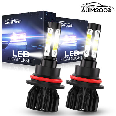 #ad 2Pcs LED Headlight High Low Bulbs White IP68 For Ford E 350 Econoline 1992 2007