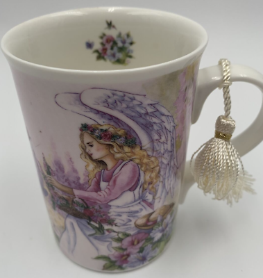 #ad Angel Star Tea Cup Tassel Floral Bouquet Butterfly Hummingbird Faith Guardian