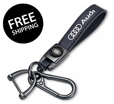 #ad Genuine Leather Keychain Compatible with Audi A3 RS3 A4 A5 A6 A7 RS7 A8 Q3 Q5 Q7
