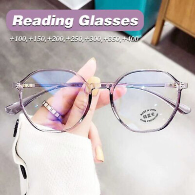 #ad Reading Glasses Presbyopia Hyperopia Glasses Women Anti Blue Light Magnifier NEW