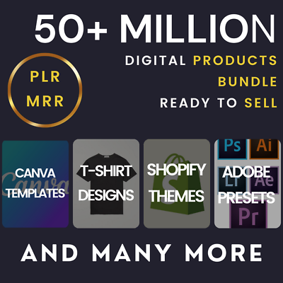 #ad 50M Digital Products Bundle to Sell for Profit with PLR and MRR Ready To Sell