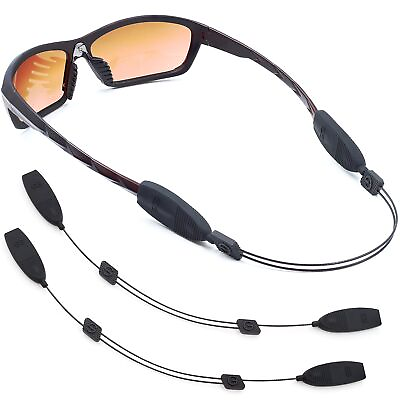 #ad Eye Glasses String Strap Holder No Tail Glasses Adjustable Steel Wire 2 Pcs L