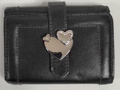 #ad RGA Accessories Clutch Wallet Women Black Faux Leather Acordion ID Cards Cash