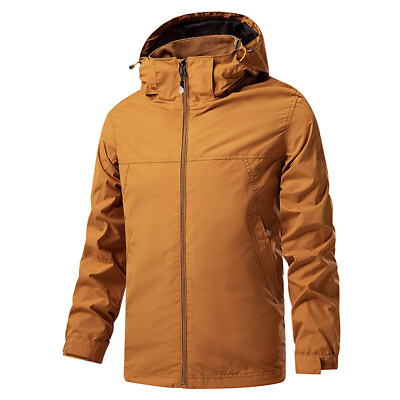 #ad Mens Outdoor Sports Jacket Water Windproof Autumn Winter Mid Length Jacket Coat