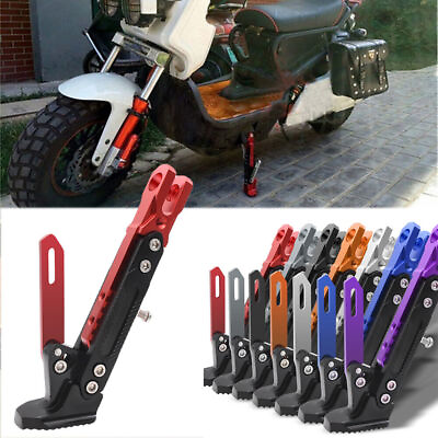 #ad Universal Adjustable Aluminum Alloy Motorcycle Side Stands Kickstand Holder CNC