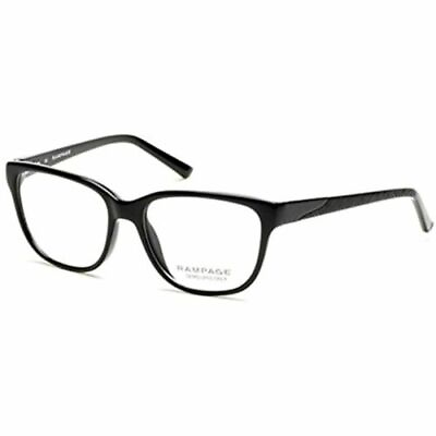 #ad Eyeglasses Rampage for Women RA 0195 001 Square Shiny Black 54 16 135