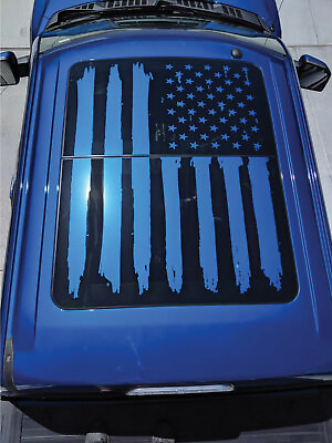 #ad 2017 Ford F 250 F 350 Dual Panel Moonroof Tattered Flag Vinyl Decal Graphics Sun