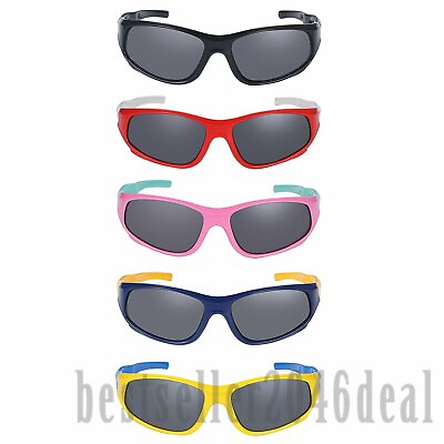 #ad Kids Girls Boys Anti UV Polarized Silicone Sunglasses Candy Color Glasses UV400