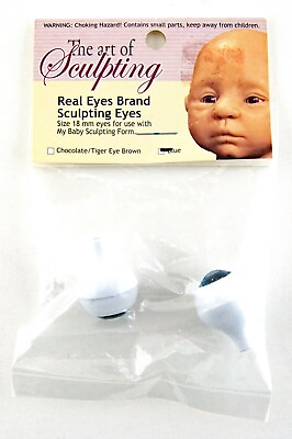 #ad Secrist Real Eyes Brand Sculpting Eyes 18mm Blue My Baby Made in USA
