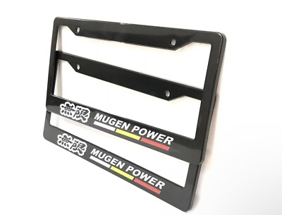 #ad x2 MUGEN POWER Racing License Plate Frame For All Honda Model Universal Fitment