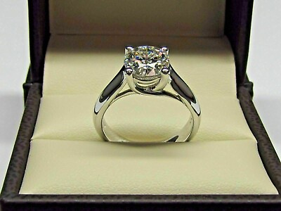#ad Halo 3.00Ct Round Cut Real Treated Diamond in 925 Silver Engagement Ring