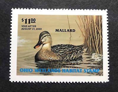 #ad WTDstamps Ohio #OH18 1999 State Duck Stamp Mint OG NH