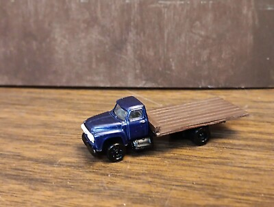 #ad Classic Metal Works Dark Blue Ford Flatbed Truck N scale