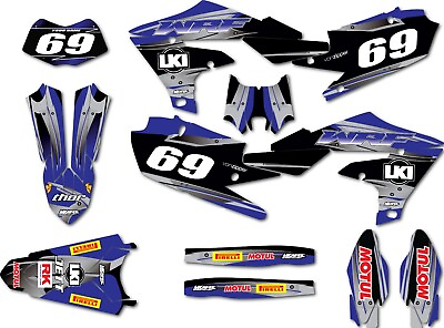 #ad Yamaha WR 250 F 2020 2023 full custom graphics kit BLUE STEEL style decals