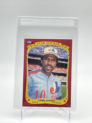 #ad 1986 Fleer Star Stickers Andre Dawson Baseball Card #32 NM MT FREE SHIPPING $1.25