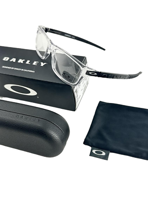#ad Oakley NEW Currency Polished Clear Frames Black Icon 54 17 133 Eyeglasses OX8026 $94.99