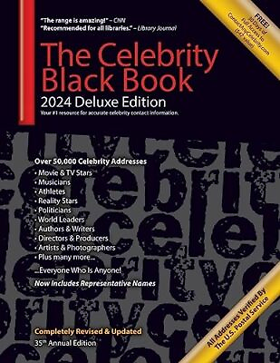 #ad The Celebrity Black Book 2024 Deluxe Edition Paperback Celebrity Black Book