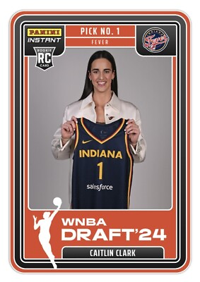 #ad 2024 Panini Instant WNBA Draft Night #1 Caitlin Clark RC ROOKIE FEVER PRESALE