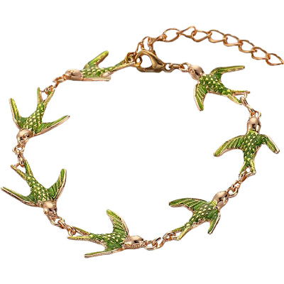 #ad Swallow Bracelet Mens Gold Girl Bracelets Trendy Jewelry Alloy