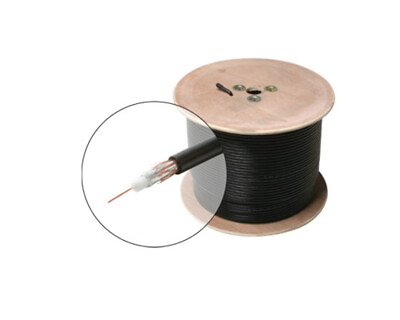 #ad Steren 1000ft RG59 Coax Cable CCS Black Spool