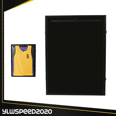 #ad 32quot; Football Jersey Display Frame Case Lockable Large Sport Box Protection