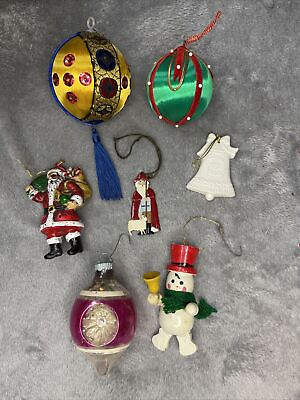 #ad Lot of Vintage Christmas Ornaments Mix Of Styles