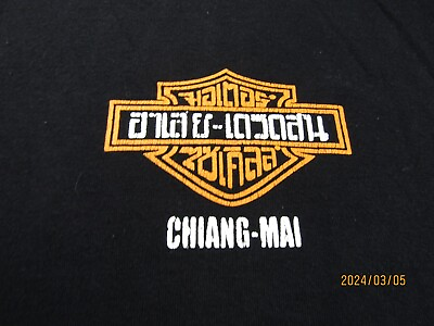#ad Mens Harley Davidson foreign language size XL Tee Thialand Chang Mai 2nd