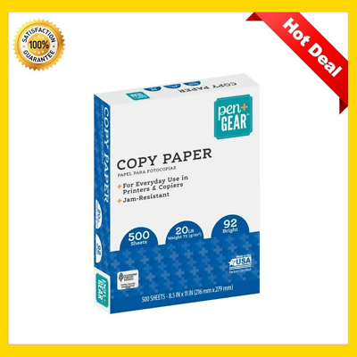 #ad PenGear Copy Paper 8.5quot; x 11quot; 92 Bright 20 lb. 1 Ream 500 Sheets $7.99