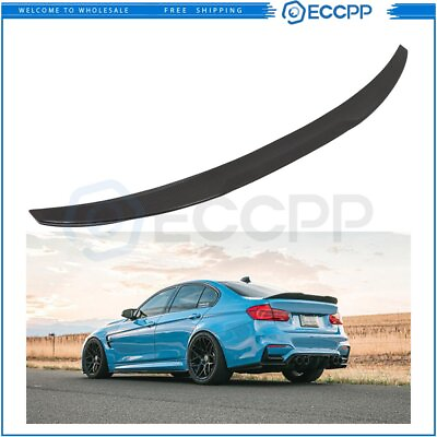 #ad For 15 18 BMW F80 M3 F30 4Dr 100% Real Carbon Fiber Trunk Lid Spoiler Wing