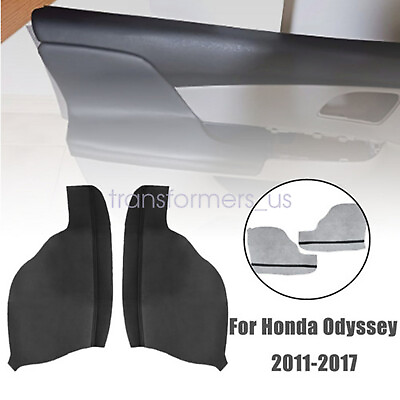 #ad 2pcs Replacement Door Armrest Cover Leather 2011 2017 Fits Honda Odyssey Black