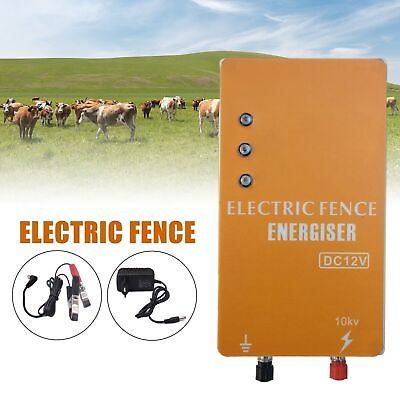 #ad DC 12V Power Electric Fence Energizer Electric Fencing Charger Controller