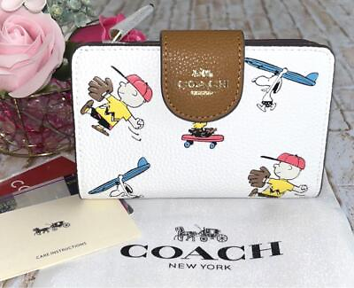 #ad Coach x Peanuts Wallet Snoopy medium corner zip wallet Sport Print Leather
