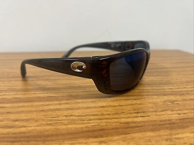 #ad Costa Del Mar Fisch 121mm Unisex Sunglasses with Tortoise Frame and Blue 580p