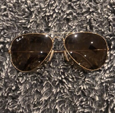 #ad Ray Ban RB3025 001 51 58 14 Aviator Sunglasses Light Brown Gradient Lens $75.00
