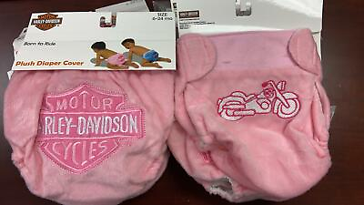 #ad Harley Davidson Baby Girl Pink Velour Diaper Cover 6 24 Months