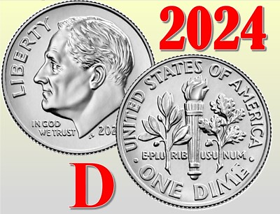 #ad 💰 2024 D Roosevelt Dime 10 Cent UNC 1 coin