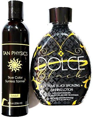 #ad Tan Physics Sunless Self Tanner amp; DOLCE Black Extreme Bronzer Tanning Lotion