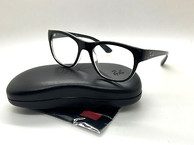 #ad #ad Ray Ban RB 7191 2034 BLACK ON TRANSPARENT EYEGLASSES FRAME 51 19 140MM ITALY