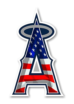 #ad Los Angeles Angels of Anaheim A USA Flag Decal Sticker Die cut