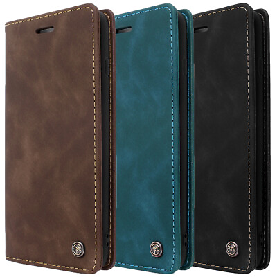 #ad Magnetic Flip Leather Case For iPhone 14 13 12 11 Pro Max Mini SE 2022 8 7 Plus