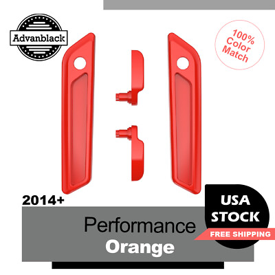 #ad For 14 Harley Performance Orange Saddlebag Lid Lever amp; Latch Cover Set Kit